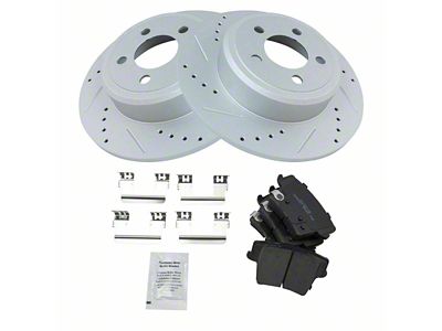 Ceramic Performance Brake Rotor and Pad Kit; Rear (06-19 Charger w/ Solid Rear Rotors)