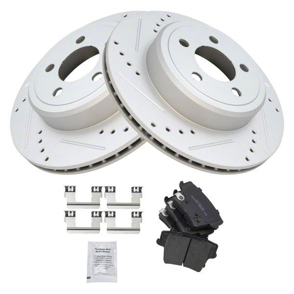 Charger Ceramic Performance Brake Rotor and Pad Kit; Rear (0619