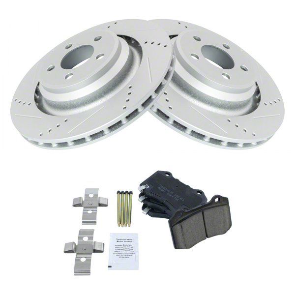 Charger Ceramic Performance Brake Rotor and Pad Kit; Rear (0614