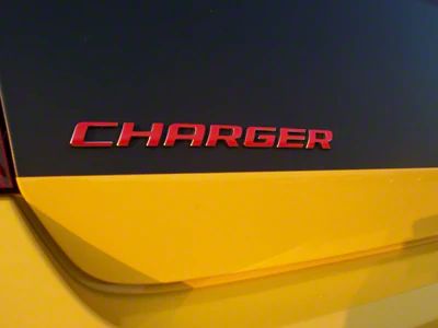 Charger Trunk Lettering Emblem Inlay Decal; Carbon Fiber (06-14 Charger)