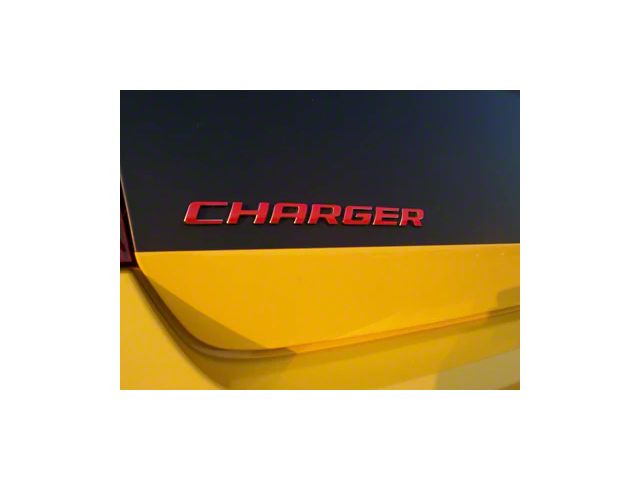 Charger Trunk Lettering Emblem Inlay Decal; Carbon Fiber (06-14 Charger)