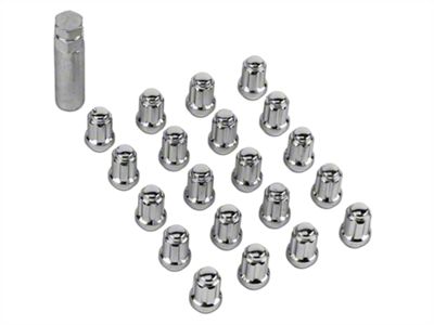 Chrome 6-Spline Lug Nut Kit; 14mm x 1.5; Set of 20 (06-23 Charger)