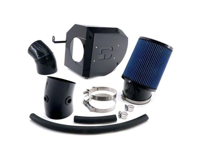 Closed Box Cold Air Intake with Oiled Filter; Black (17-23 Charger SRT Hellcat)