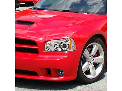 JDMTECH Clear Front Turn Signal Lamps For 2006-2010 Dodge Charger – Pair With Chrome Housing