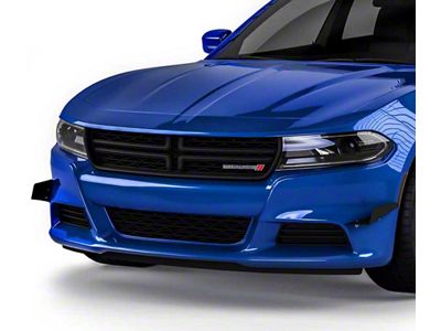 CR2 Front Bumper Canards; Textured Black (15-23 Charger SXT)