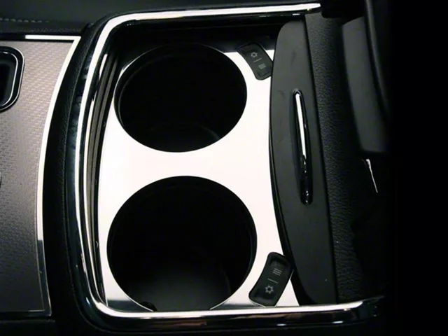 Cup Holder Trim; Plate; Polished (11-14 Charger)