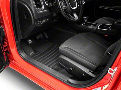 Custom Front and Rear Floor Mats; Black (11-23 RWD Charger)