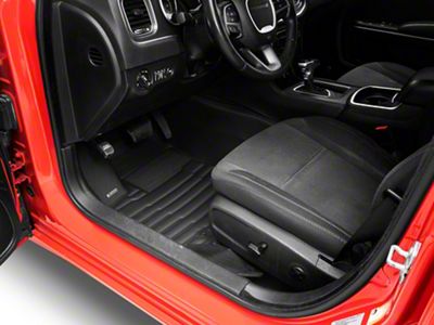 Custom Front and Rear Floor Mats; Black (11-23 RWD Charger)