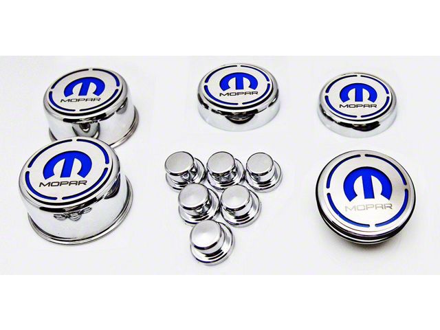 Deluxe Fluid Cap and Shock Tower Covers with Mopar Lettering (08-15 5.7L HEMI Charger)