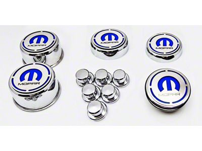 Deluxe Fluid Cap and Shock Tower Covers with Mopar Lettering (08-15 5.7L HEMI Charger)