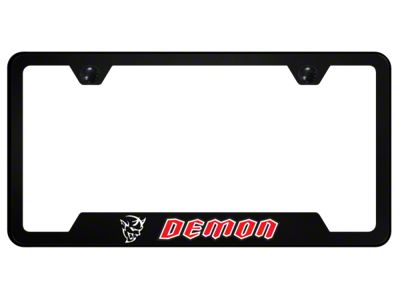 Demon Notched License Plate Frame (Universal; Some Adaptation May Be Required)