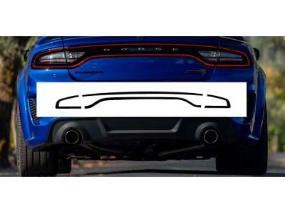 Design 12 Tail Light Decal; Gloss Black (15-23 Charger)