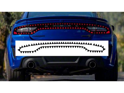 Design 13 Tail Light Decal; Gloss Black (15-23 Charger)