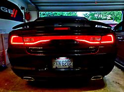 Design 4 Tail Light Decal; Gloss Black (11-14 Charger)