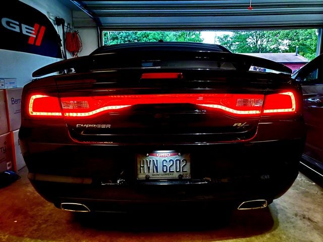 Design 4 Tail Light Decal; Gloss Black (11-14 Charger)