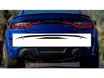 Design 4 Tail Light Decal; Gloss Black (15-23 Charger)