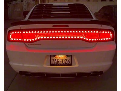 Design 6 Tail Light Decal; Gloss Black (11-14 Charger)