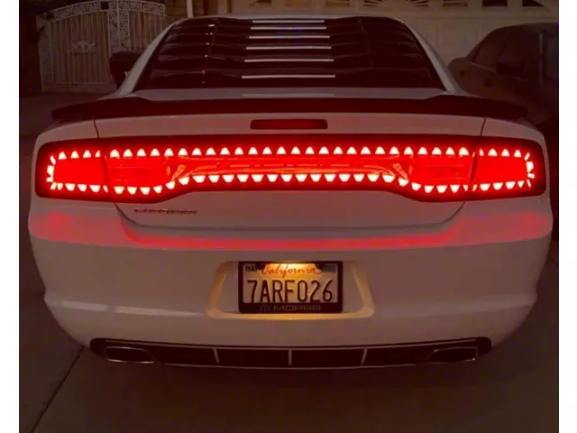 Design 6 Tail Light Decal; Gloss Black (11-14 Charger)