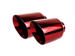 Direct-Fit Exhaust Tips; 5-Inch; Gloss Candy Red (06-23 Charger)