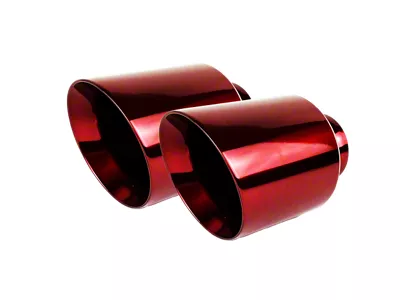 Direct-Fit Exhaust Tips; 5-Inch; Gloss Candy Red (06-23 Charger)
