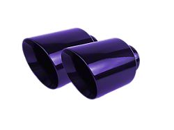 Direct-Fit Exhaust Tips; 5-Inch; Gloss Indigo Purple (06-23 Charger)