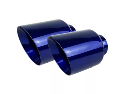 Direct-Fit Exhaust Tips; 5-Inch; Gloss Royal Blue (06-23 Charger)