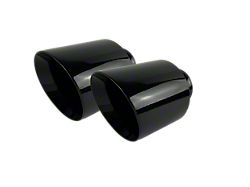 Direct-Fit Exhaust Tips; 5-Inch; Super Gloss Black (06-23 Charger)