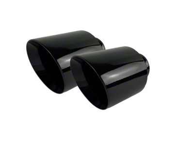 Direct-Fit Exhaust Tips; 5-Inch; Super Gloss Black (06-23 Charger)