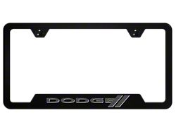 Dodge Notched License Plate Frame; Ghost (Universal; Some Adaptation May Be Required)