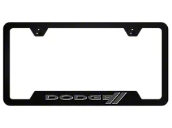 Dodge Notched License Plate Frame; Ghost (Universal; Some Adaptation May Be Required)