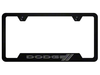 Dodge Notched License Plate Frame; Ghost (Universal; Some Adaptation May Be Required)