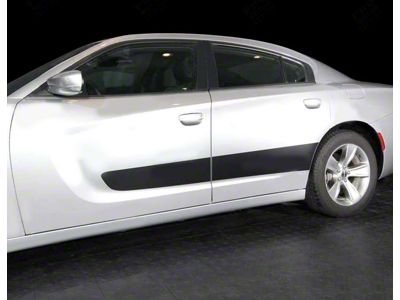 Door Accent Side Stripes; Gloss Black (11-14 Charger)