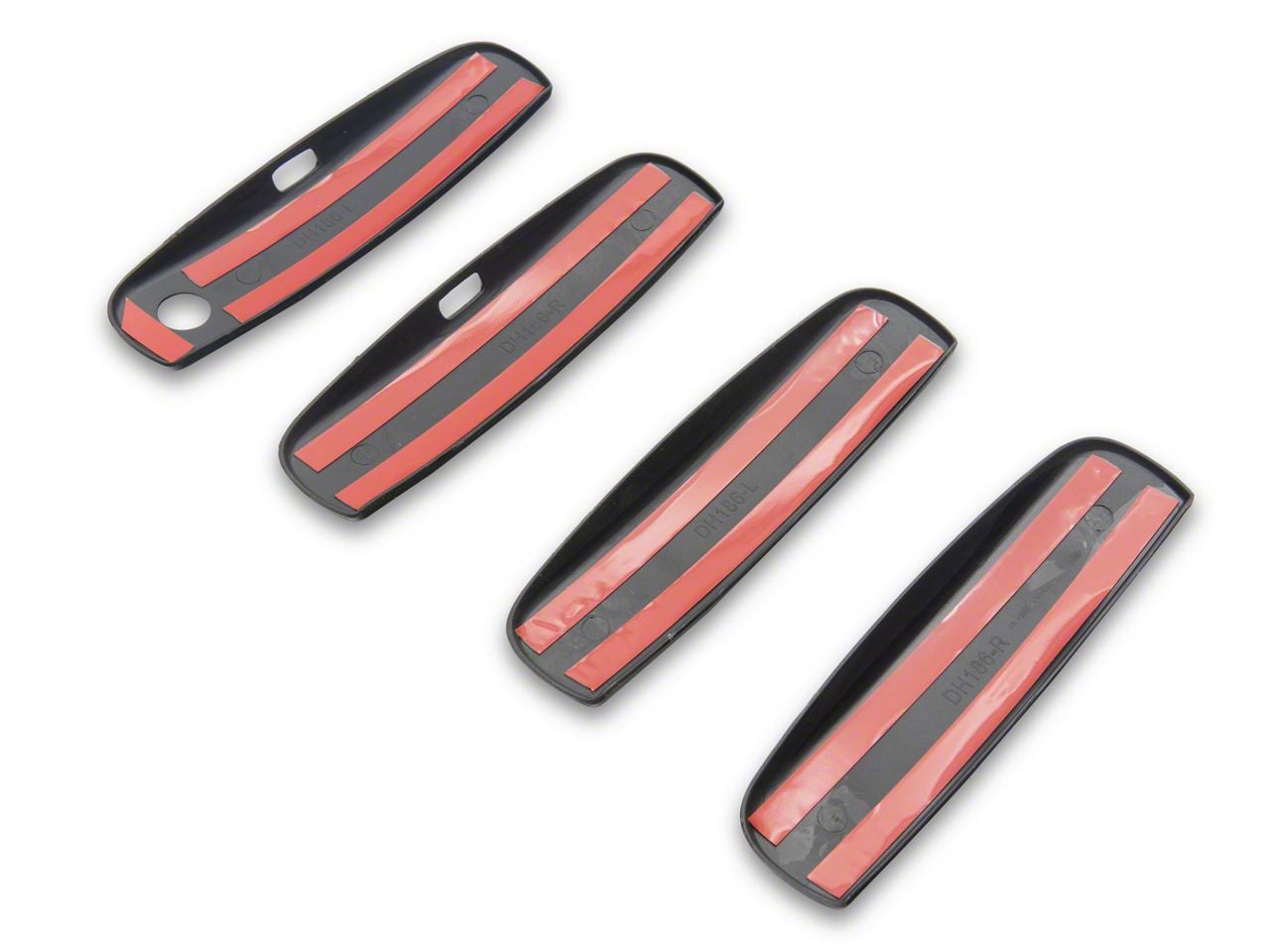 Charger Chrome Delete Door Handle Snap-On Covers; Gloss Black (11