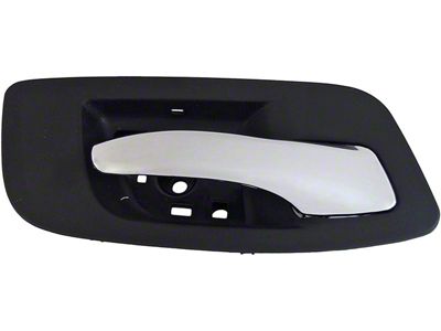 Interior Door Handle; Front Right; Without Keyhole; Black Housing; With Chrome Lever; Plastic (11-14 Charger)