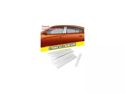 Door Pillar Post Trim; Chrome (11-19 Charger)