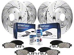 Drilled and Slotted Brake Rotor, Pad, Brake Fluid and Cleaner Kit; Front and Rear (06-14 Charger SRT8)