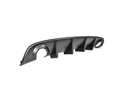 SRT Style Rear Bumper Dual Exhaust Diffuser; Glossy Black (15-23 Charger Daytona, Scat Pack, SRT 392, SRT Hellcat, Excluding Widebody; 19-23 Charger GT, R/T, Excluding Widebody)