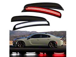 Dynamic LED Side Markers; Red/White; Smoked (15-23 Charger)