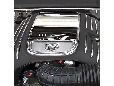 Engine Shroud Dressup Kit; Brushed (06-10 5.7L HEMI Charger)