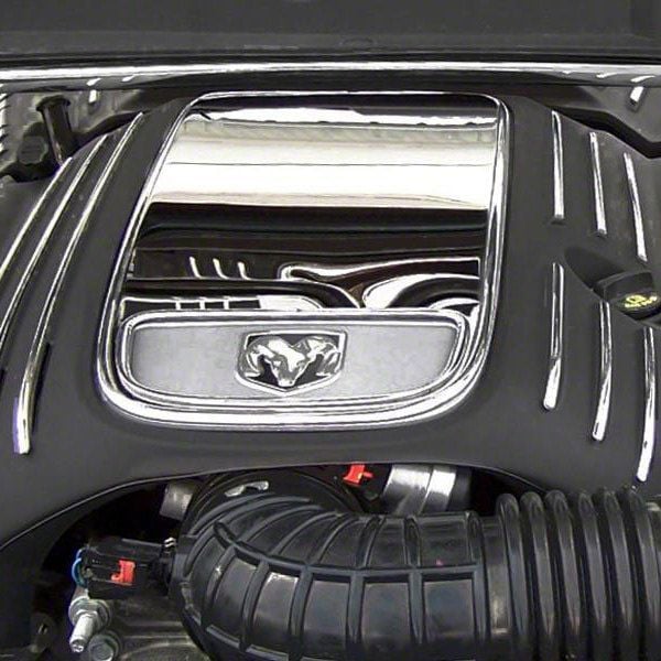 Charger Engine Shroud Dressup Kit; Polished (0610 5.7L HEMI Charger