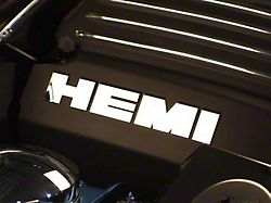 Engine Shroud HEMI Letters; Brushed (11-18 5.7L HEMI Charger)