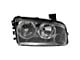 Euro Style Headlights; Chrome Housing; Clear Lens (06-10 Charger w/ Factory Halogen Headlights)