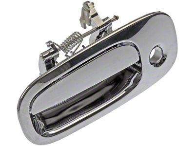 Exterior Door Handle; Front Left; All Chrome; Plastic (06-10 Charger)