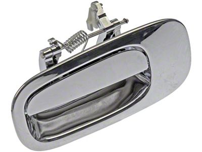 Exterior Door Handle; Rear Left; All Chrome; Plastic (06-10 Charger)