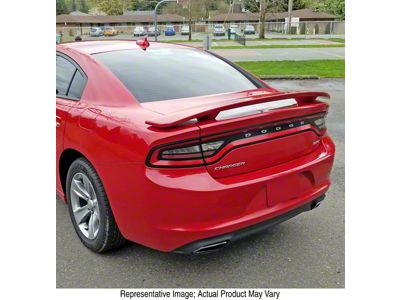 Factory Style Pedestal Rear Deck Spoiler; Bright Silver (11-23 Charger)