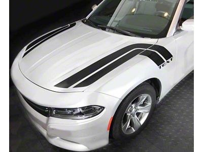 Fender to Side Thunderbolt Hash Stripes; Gloss Black (19-23 Charger)