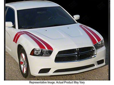 Fender to Side Thunderbolt Hash Stripes; Gloss Black (11-14 Charger)