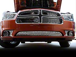 Fog Light Factory Overlays; Polished (11-14 5.7L HEMI Charger)