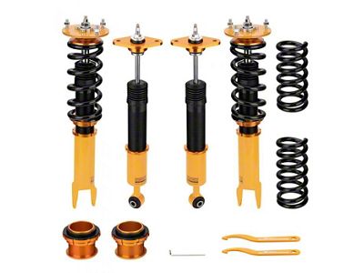 Front and Rear Coil-Over kit with 24-Way Damper Adjustment; Gold (06-10 Charger SRT8)