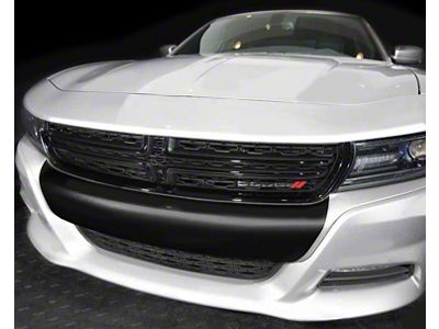 Front Bumper Blackout Decal Stripe; Gloss Black (15-18 Charger SE, SXT)